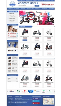 Thiết kế web giá rẻ bán xe đạp điện