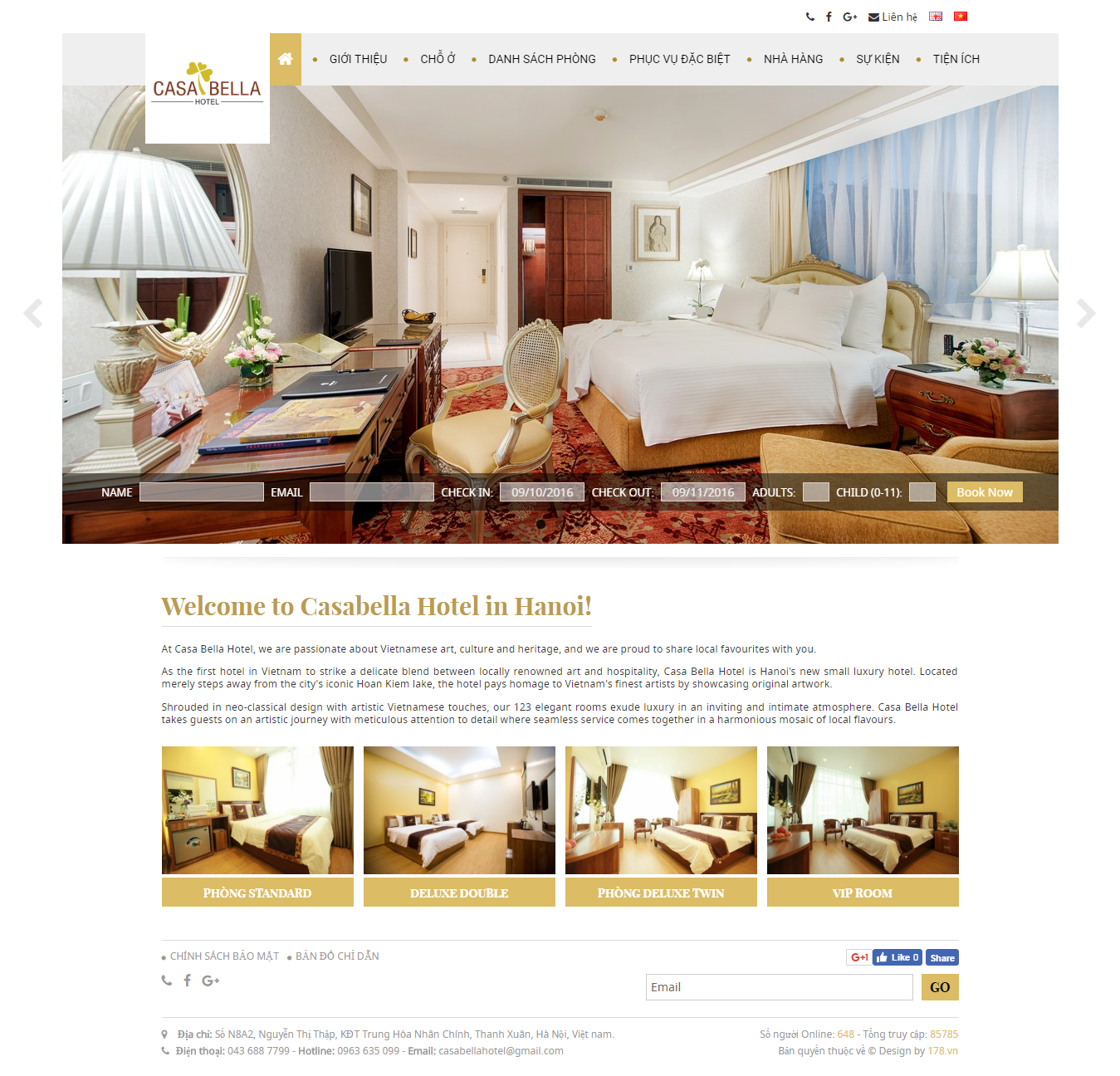 Web giá rẻ khách sạn tại Hà Nội