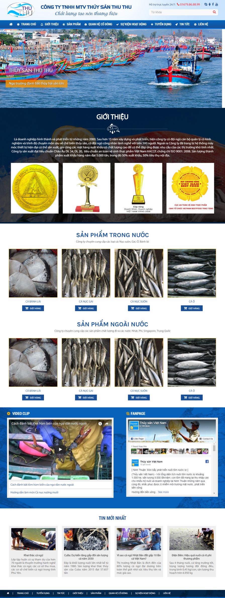 Thiết kế web giá rẻ thủy hải sản