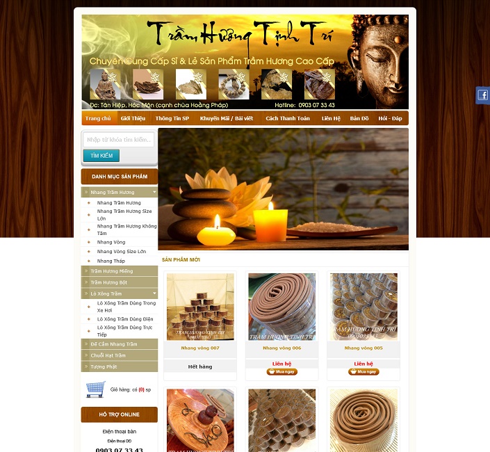 thiết kế web giá rẻ trầm hương